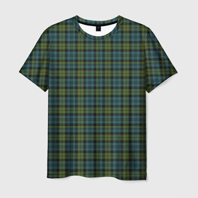 Мужская футболка 3D с принтом Шотландка в Петрозаводске, 100% полиэфир | прямой крой, круглый вырез горловины, длина до линии бедер | гай | джентельмены | зеленый | квадрат | клетка | клеточка | клетчатая | костюм | полосы | ричи | рубашка | спортивный