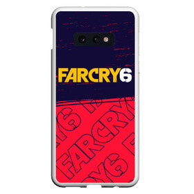 Чехол для Samsung S10E с принтом FAR CRY 6 ФАР КРАЙ 6 в Петрозаводске, Силикон | Область печати: задняя сторона чехла, без боковых панелей | cry | dawn | far | far cry 6 | farcry | farcry 6 | farcry6 | game | games | logo | new | primal | six | антон | дэни | игра | игры | кастильо | край | лого | логотип | рохас | символ | символы | фар | фар край 6 | фаркрай | фаркрай 6 | фаркрай6