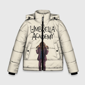 Зимняя куртка для мальчиков 3D с принтом The umbrella academy в Петрозаводске, ткань верха — 100% полиэстер; подклад — 100% полиэстер, утеплитель — 100% полиэстер | длина ниже бедра, удлиненная спинка, воротник стойка и отстегивающийся капюшон. Есть боковые карманы с листочкой на кнопках, утяжки по низу изделия и внутренний карман на молнии. 

Предусмотрены светоотражающий принт на спинке, радужный светоотражающий элемент на пуллере молнии и на резинке для утяжки | dark horse comics | netflix | the umbrella academy | umbrella | академия амбрелла | белая скрипка | бен харгривз | комикс | комильфо | космобой | кракен | реджинальд харгривз | сеанс | слух