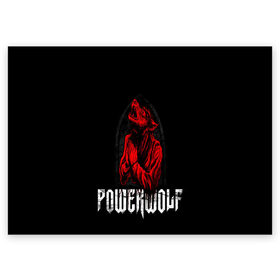 Поздравительная открытка с принтом POWERWOLF в Петрозаводске, 100% бумага | плотность бумаги 280 г/м2, матовая, на обратной стороне линовка и место для марки
 | hardcore | metal | music | powerwolf | punk | rock | волки | метал | музыка | панк | рок