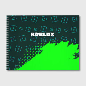 Альбом для рисования с принтом ROBLOX РОБЛОКС в Петрозаводске, 100% бумага
 | матовая бумага, плотность 200 мг. | Тематика изображения на принте: blocks | blox | game | games | logo | minecraft | mobile | online | roblocks | roblox | robux | studio | блоки | игра | игры | квадрат | квадратик | кщидщч | лого | логотип | майнкрафт | онлайн | роблокс | робукс | символ | символы | студия