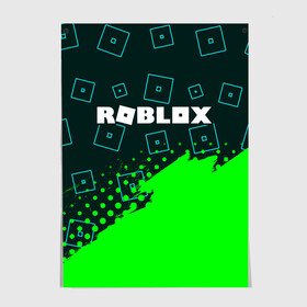 Постер с принтом ROBLOX / РОБЛОКС в Петрозаводске, 100% бумага
 | бумага, плотность 150 мг. Матовая, но за счет высокого коэффициента гладкости имеет небольшой блеск и дает на свету блики, но в отличии от глянцевой бумаги не покрыта лаком | blocks | blox | game | games | logo | minecraft | mobile | online | roblocks | roblox | robux | studio | блоки | игра | игры | квадрат | квадратик | кщидщч | лого | логотип | майнкрафт | онлайн | роблокс | робукс | символ | символы | студия