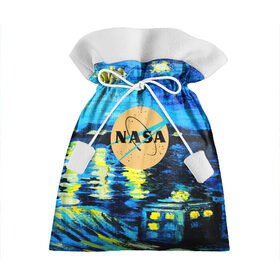 Подарочный 3D мешок с принтом NASA / ВАНГОГ NASA в Петрозаводске, 100% полиэстер | Размер: 29*39 см | galaxy | nasa | nebula | space | star | абстракция | вангог | вселенная | галактика | звезда | звезды | космический | наса | планеты