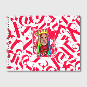 Альбом для рисования с принтом 6ix9ine Tekashi в Петрозаводске, 100% бумага
 | матовая бумага, плотность 200 мг. | 6ix9ine | gooba | gummo | hip hop | keke | rap | sixnine | tekashi | worldstar | даниэль эрнандес | найн | сикс | сикснайн | такеши