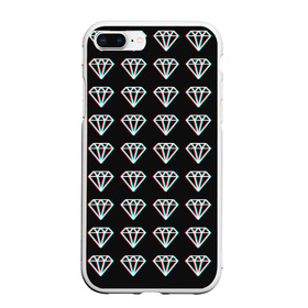 Чехол для iPhone 7Plus/8 Plus матовый с принтом Diamonds Glitch в Петрозаводске, Силикон | Область печати: задняя сторона чехла, без боковых панелей | diamond | glitch | glitch diamond | rgb | алмаз | глитч | глич