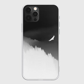 Чехол для iPhone 12 Pro Max с принтом ОРЁЛ НАД ЛЕСОМ в Петрозаводске, Силикон |  | bird | dark | fog | forest | heaven | jh k | ktc | sky | texture | деревья | животные | лес | небо | орел | природа | птица | птицы | текстуры | тёмный лес | туман