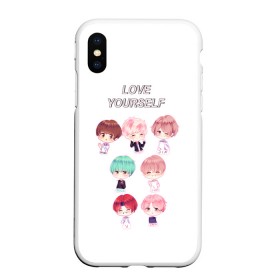 Чехол для iPhone XS Max матовый с принтом BTS Love Yourself в Петрозаводске, Силикон | Область печати: задняя сторона чехла, без боковых панелей | bts | k pop | love | love yourself | битиес