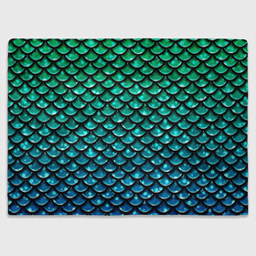 Плед 3D с принтом Змеиная кожа в Петрозаводске, 100% полиэстер | закругленные углы, все края обработаны. Ткань не мнется и не растягивается | бирюзовый | блики | зеленый | змея | кожа | свет | синий | чешуя
