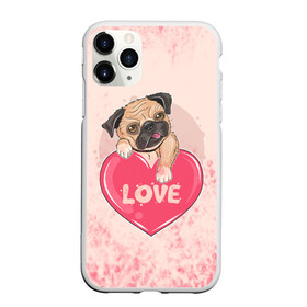 Чехол для iPhone 11 Pro Max матовый с принтом Love Pug (Z) в Петрозаводске, Силикон |  | Тематика изображения на принте: dog | doggie | doggy | mops | pug | декоративная собака | друг человека | другу | кинолог | лабрадор | малые молоссоиды | мопс | мопсик | мохнатый | пес | пёсель | пёсик | подарок | подруге | собака | собакен | собаки