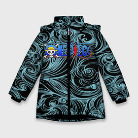 Зимняя куртка для девочек 3D с принтом Ван Пис One Piece в Петрозаводске, ткань верха — 100% полиэстер; подклад — 100% полиэстер, утеплитель — 100% полиэстер. | длина ниже бедра, удлиненная спинка, воротник стойка и отстегивающийся капюшон. Есть боковые карманы с листочкой на кнопках, утяжки по низу изделия и внутренний карман на молнии. 

Предусмотрены светоотражающий принт на спинке, радужный светоотражающий элемент на пуллере молнии и на резинке для утяжки. | brook | chopper | kid | lo | luffy | monkey | nami | one piece | pirates | robin | sanji | usopp | zoro | белоус | брук | ван пис | джимбей | зоро | йонко | кайдо | кид | ло | луффи | мугивара | мугивары | нами | пираты | робин | роджер | сандж