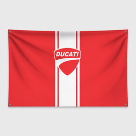 Флаг-баннер с принтом DUCATI в Петрозаводске, 100% полиэстер | размер 67 х 109 см, плотность ткани — 95 г/м2; по краям флага есть четыре люверса для крепления | ducati | moto | дукати | мото | мотоспорт