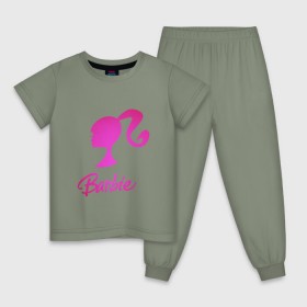 Детская пижама хлопок с принтом Барби в Петрозаводске, 100% хлопок |  брюки и футболка прямого кроя, без карманов, на брюках мягкая резинка на поясе и по низу штанин
 | Тематика изображения на принте: девушка барби | искусство | кукла | логотип | розовый