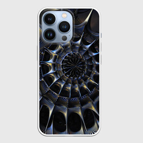 Чехол для iPhone 13 Pro с принтом DARK в Петрозаводске,  |  | abstract | abstraction | color | fractal | geometry | paitnt | psy | rdtktr | абстракция | геометрия | краски | неоновые | психоделика | фрактал