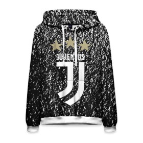 Мужская толстовка 3D с принтом JUVENTUS. в Петрозаводске, 100% полиэстер | двухслойный капюшон со шнурком для регулировки, мягкие манжеты на рукавах и по низу толстовки, спереди карман-кенгуру с мягким внутренним слоем. | fc | football | football club | juventus | sport | итальянский профессиональный футбольный клуб | клуб италии | спорт | уефа | униформа | фирменные цвета | фк | футбол | футбольный клуб | ювентус