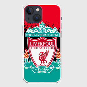 Чехол для iPhone 13 mini с принтом LIVERPOOL. в Петрозаводске,  |  | fc | football | football club | liverpool fc | sport | британский футбольный клуб | ливерпуль фк | мерсисайд | спорт | уефа | униформа | фирменные цвета | фк | футбол | футбольный клуб