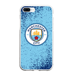 Чехол для iPhone 7Plus/8 Plus матовый с принтом MANCHESTER CITY. в Петрозаводске, Силикон | Область печати: задняя сторона чехла, без боковых панелей | fc | football | football club | manchester city fc | sport | английский футбольный клуб | манчестер | манчестер сити | спорт | спортивный клуб | уефа | униформа | фирменные цвета | фк | футбол | футбольный клуб