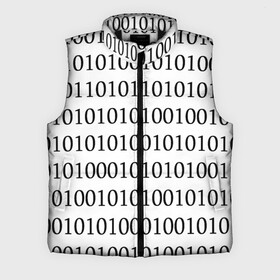 Мужской жилет утепленный 3D с принтом 101 в Петрозаводске,  |  | Тематика изображения на принте: 101 | binary code | machine language | programming | двоичный код | программирования