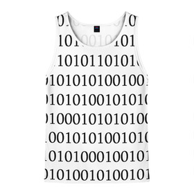 Мужская майка 3D с принтом 101 в Петрозаводске, 100% полиэстер | круглая горловина, приталенный силуэт, длина до линии бедра. Пройма и горловина окантованы тонкой бейкой | Тематика изображения на принте: 101 | binary code | machine language | programming | двоичный код | программирования