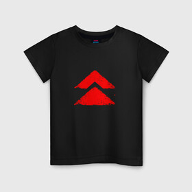 Детская футболка хлопок с принтом Ghost of Tsushima Red Logo (Z) в Петрозаводске, 100% хлопок | круглый вырез горловины, полуприлегающий силуэт, длина до линии бедер | game | ghost of tsushima | jin sakai | samurai | дзин сакай | игра | призрак цусимы | самурай