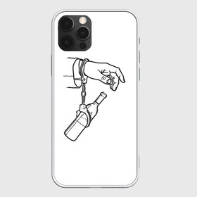 Чехол для iPhone 12 Pro Max с принтом Зависимость в Петрозаводске, Силикон |  | Тематика изображения на принте: браслеты | бутылка | наручники | рука