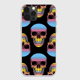 Чехол для iPhone 12 Pro Max с принтом Neon skull в Петрозаводске, Силикон |  | Тематика изображения на принте: color | grin | jaw | neon | skull | teeth | неон | оскал | пасть | цвет | череп