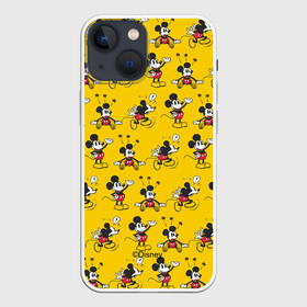 Чехол для iPhone 13 mini с принтом Микки Маус в Петрозаводске,  |  | disney | дисней | микки маус | мышонок микки | паттерн | уолт дисней