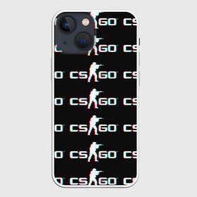 Чехол для iPhone 13 mini с принтом CSGO GLITCH LOGO в Петрозаводске,  |  | Тематика изображения на принте: 1.6 | counter strike | csgo | glitch | logo shuter | trand | контр страйк | стрелялки
