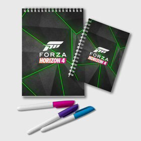 Блокнот с принтом Forza Horizon 4 Hi-tech в Петрозаводске, 100% бумага | 48 листов, плотность листов — 60 г/м2, плотность картонной обложки — 250 г/м2. Листы скреплены удобной пружинной спиралью. Цвет линий — светло-серый
 | 4 | forza | gamer | games | horizon | racing | ultimate | гонки | форза