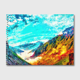 Альбом для рисования с принтом Японские горы в Петрозаводске, 100% бумага
 | матовая бумага, плотность 200 мг. | art | japan | summer | азия | акварель | восток | восход | горы | деревья | искусство | картина | краски | красочный | лес | летние | лето | мазки | небесный | облака | пейзаж | природа | разноцветные | рассвет