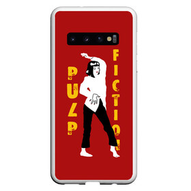 Чехол для Samsung Galaxy S10 с принтом Pulp Fiction в Петрозаводске, Силикон | Область печати: задняя сторона чехла, без боковых панелей | Тематика изображения на принте: актеры | бандиты | боевик | бульварное | винсент | герои | девяностые | джулс | знаменитости | кинофильм | комедия | криминал | криминальное | лихие | логотип | миа | персонажи | преступники | ретро