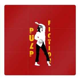 Магнитный плакат 3Х3 с принтом Pulp Fiction в Петрозаводске, Полимерный материал с магнитным слоем | 9 деталей размером 9*9 см | актеры | бандиты | боевик | бульварное | винсент | герои | девяностые | джулс | знаменитости | кинофильм | комедия | криминал | криминальное | лихие | логотип | миа | персонажи | преступники | ретро