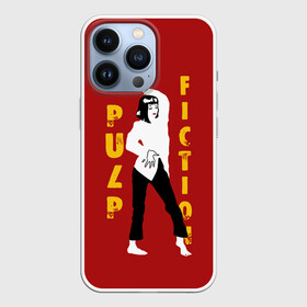 Чехол для iPhone 13 Pro с принтом Pulp Fiction в Петрозаводске,  |  | актеры | бандиты | боевик | бульварное | винсент | герои | девяностые | джулс | знаменитости | кинофильм | комедия | криминал | криминальное | лихие | логотип | миа | персонажи | преступники | ретро