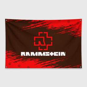 Флаг-баннер с принтом RAMMSTEIN / РАМШТАЙН в Петрозаводске, 100% полиэстер | размер 67 х 109 см, плотность ткани — 95 г/м2; по краям флага есть четыре люверса для крепления | hfvinfqy | lindeman | lindemann | logo | metal | music | rammstein | ramstein | rock | til | till | группа | концерт | концерты | кфььыеушт | линдеман | линдеманн | лого | логотип | логотипы | метал | музыка | раммштайн | рамштайн | рок | символ