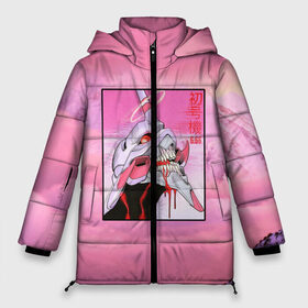 Женская зимняя куртка 3D с принтом Synthwave EVA Unit 01 в Петрозаводске, верх — 100% полиэстер; подкладка — 100% полиэстер; утеплитель — 100% полиэстер | длина ниже бедра, силуэт Оверсайз. Есть воротник-стойка, отстегивающийся капюшон и ветрозащитная планка. 

Боковые карманы с листочкой на кнопках и внутренний карман на молнии | Тематика изображения на принте: eva | evangelion | genesis | neon | synthwave | unit | vaporwave | вапорвейв | генесис | ева | евангелион | иероглифы | неон | роботы | синсвейв | япония