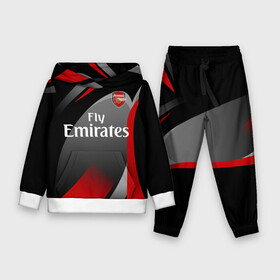 Детский костюм 3D (с толстовкой) с принтом ARSENAL UNIFORM в Петрозаводске,  |  | arsenal | arsenal uniform | aubameyang | champions league | england | fc | football club | sport | англия | арсенал | лига чемпионов | лондон | обамеянг | премьер лига | спортивные | униформа | фирменые цвета | фк | футбольный клуб