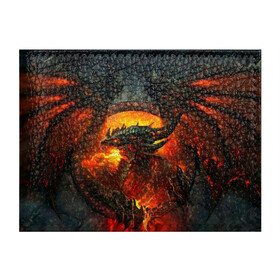 Обложка для студенческого билета с принтом Огненный Дракон  в Петрозаводске, натуральная кожа | Размер: 11*8 см; Печать на всей внешней стороне | drag | dragon | арт | динамическое | динозавр | дракон | красивое | фантастика