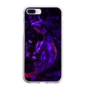 Чехол для iPhone 7Plus/8 Plus матовый с принтом Энергия Лавы в Петрозаводске, Силикон | Область печати: задняя сторона чехла, без боковых панелей | drag | dragon | арт | динамическое | динозавр | дракон | красивое | фантастика
