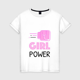 Женская футболка хлопок с принтом GRL PWR (Z) в Петрозаводске, 100% хлопок | прямой крой, круглый вырез горловины, длина до линии бедер, слегка спущенное плечо | emancipatio | feminism | girl power | girl to the power | mint juleps | spice girls | девичья сила | детерминизм | дискриминации женщин | кретинизм | неравенства полов | фемина | феминизация | феминизм | феминистка | феминность