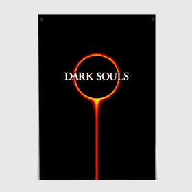 Постер с принтом Dark Souls в Петрозаводске, 100% бумага
 | бумага, плотность 150 мг. Матовая, но за счет высокого коэффициента гладкости имеет небольшой блеск и дает на свету блики, но в отличии от глянцевой бумаги не покрыта лаком | Тематика изображения на принте: black sun | bonfire | dark souls | dark souls 3 | dark souls logo | ds 3 | game | souls | sun | you died | дарк соулз | дарк соулс | дарк соулс лого | дс 3 | затмение | игра | солнечное затмение | солнце | темная душа | темные души | черное