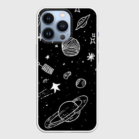 Чехол для iPhone 13 Pro с принтом Cosmos в Петрозаводске,  |  | comet | cosmos | moon | planet | satellite | saturn | space | star | weightlessness | звезда | комета | космос | луна | невесомость | планета | сатурн | спутник