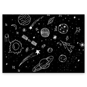 Поздравительная открытка с принтом Cosmos в Петрозаводске, 100% бумага | плотность бумаги 280 г/м2, матовая, на обратной стороне линовка и место для марки
 | comet | cosmos | moon | planet | satellite | saturn | space | star | weightlessness | звезда | комета | космос | луна | невесомость | планета | сатурн | спутник