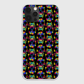 Чехол для iPhone 12 Pro Max с принтом Pattern в Петрозаводске, Силикон |  | jaw | neon | pattern | skull | teeth | vanguard | авангард | зубы | неон | пасть | узор | череп