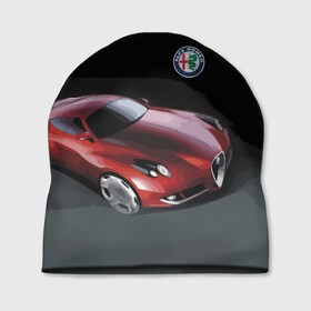 Шапка 3D с принтом Alfa Romeo в Петрозаводске, 100% полиэстер | универсальный размер, печать по всей поверхности изделия | alfa romeo | car | italy | motorsport | prestige | автоспорт | альфа ромео | италия | престиж