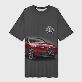 Платье-футболка 3D с принтом Alfa Romeo в Петрозаводске,  |  | Тематика изображения на принте: alfa romeo | car | italy | prestige | автомобиль | альфа ромео | италия | престиж