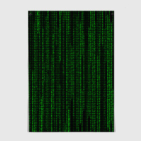 Постер с принтом Matrix в Петрозаводске, 100% бумага
 | бумага, плотность 150 мг. Матовая, но за счет высокого коэффициента гладкости имеет небольшой блеск и дает на свету блики, но в отличии от глянцевой бумаги не покрыта лаком | matrix | интернет | код | компьютер | матрица | символы | хакер