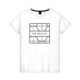 Женская футболка хлопок с принтом Idealist в Петрозаводске, 100% хлопок | прямой крой, круглый вырез горловины, длина до линии бедер, слегка спущенное плечо | cmyk | design | designer | illustrator | photoshop | rgb | дезигнер | дизайн | дизанер | ргб