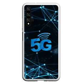 Чехол для Honor 20 с принтом 5G Network в Петрозаводске, Силикон | Область печати: задняя сторона чехла, без боковых панелей | 4g | 5g | 5g картинки | 5g мемы | 5g рисунок | internet | network | print | speed | плакат | пнг | постер | против 5g