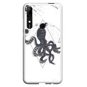 Чехол для Honor P Smart Z с принтом Ктулху | Cthulhu (Z) в Петрозаводске, Силикон | Область печати: задняя сторона чехла, без боковых панелей | cthulhu | великий древний | владыка миров | зов ктулху | ктулху | лавкрафта | морское чудовище | чудовище