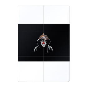 Магнитный плакат 2Х3 с принтом Клоун в шапочке в Петрозаводске, Полимерный материал с магнитным слоем | 6 деталей размером 9*9 см | 5g вышки | клоун | связь | фобия | фольга