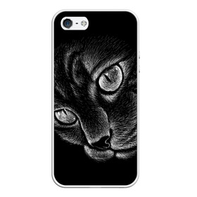Чехол для iPhone 5/5S матовый с принтом Волшебный кот в Петрозаводске, Силикон | Область печати: задняя сторона чехла, без боковых панелей | Тематика изображения на принте: black | cat | eyes | kitten | kitty | pussy | pussycat | взгляд | глаз | глаза | кот | кота | котенок | коты | котят | котята | котячьи | кошачьи | кошка | кошки | мордочка | нос | носик | с котом | усатый | усики | усища | усищи | че